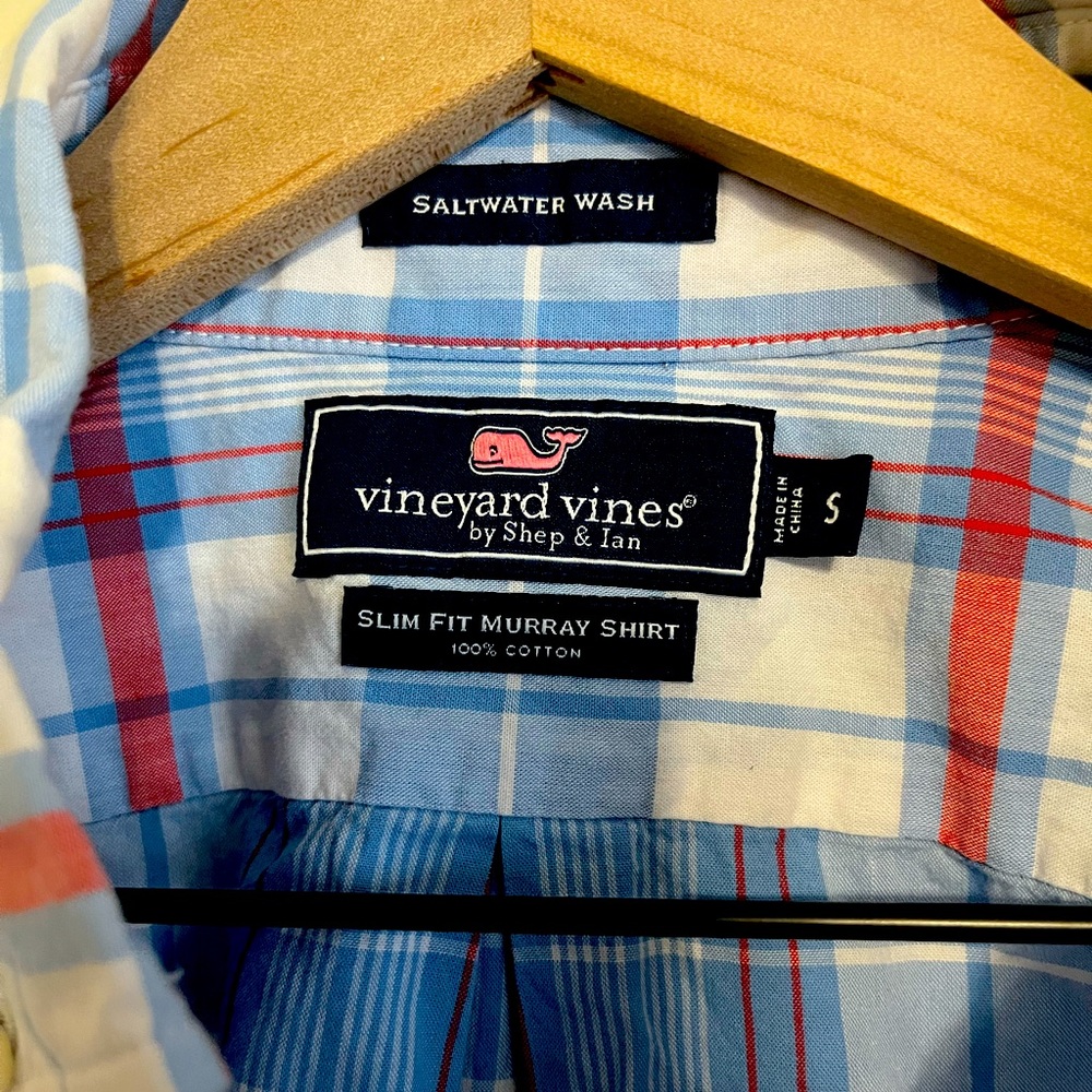 Vineyard vines plaid Easter shirt small